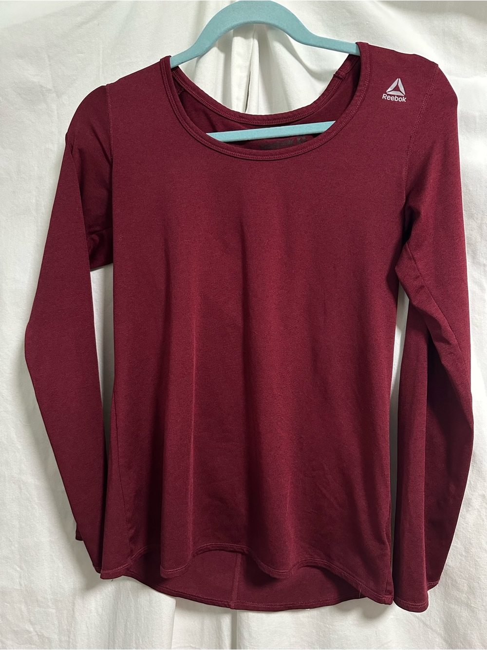 Reebok Long Sleeve Athletic Tee - Burgundy